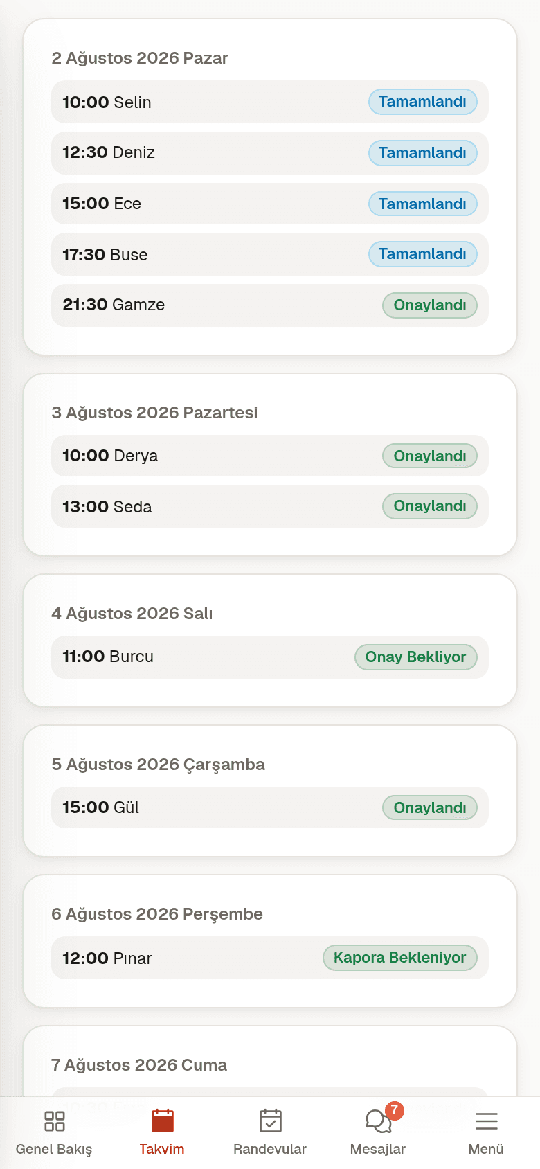 Hafta tek bakışta